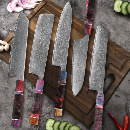 Kaito – VG10 Damascus Japanese Knife Set (1–5 Piece)