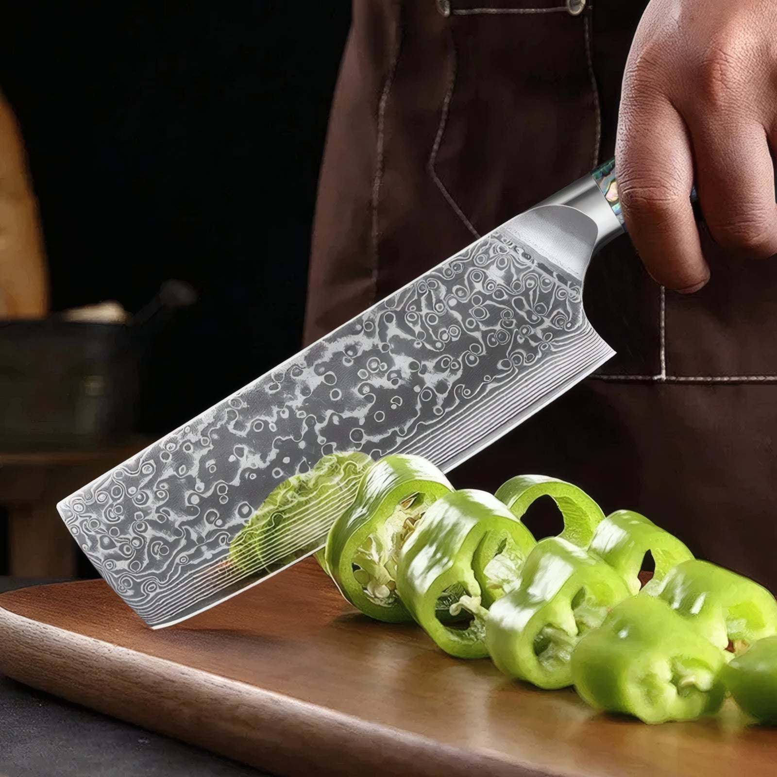 Masaru – 67-Layer Damascus Abalone Chef Knife Set