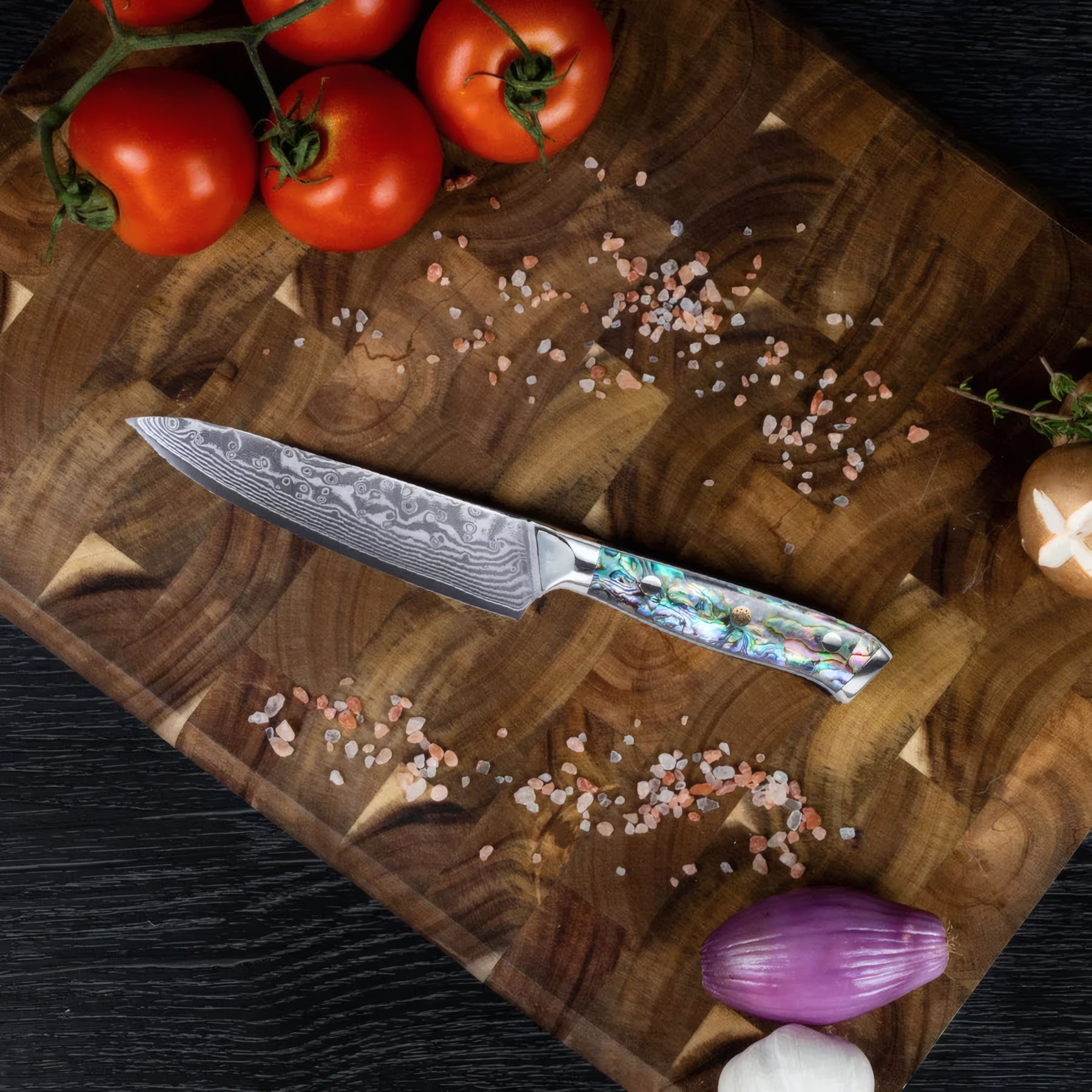 Masaru – 67-Layer Damascus Abalone Chef Knife Set