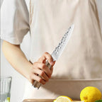 Kensei - Professional Hammered Steel 7-Piece Chef Kitchen Knife Set SteelSensei