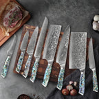 Masaru – 67-Layer Damascus Abalone Chef Knife Set