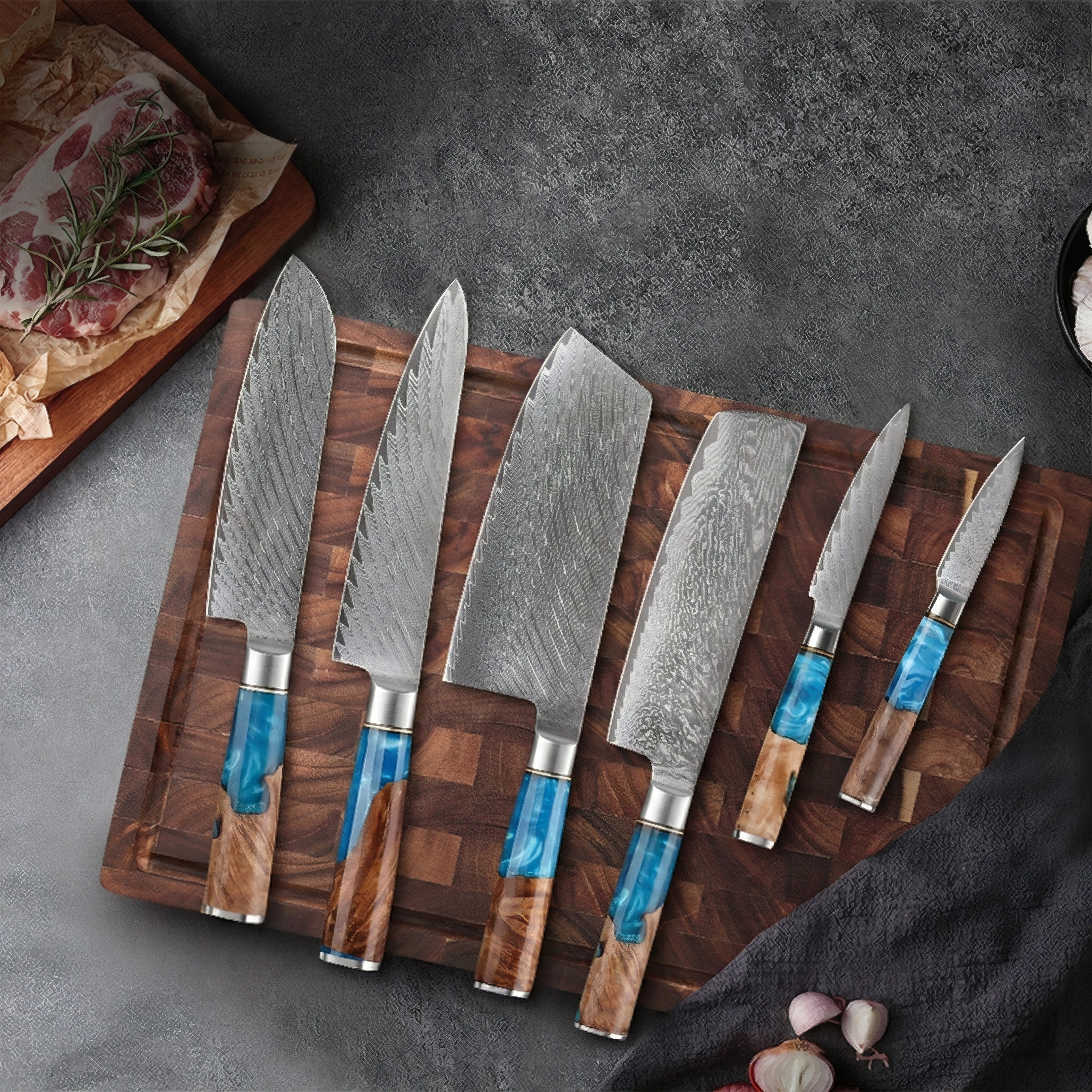 Ryujin – Premium Damascus VG10 Japanese Chef Knife Set