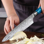 Hagetsu - Professional Damascus Chef Kitchen Knife Set SteelSensei