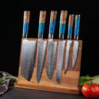 Hagetsu - Professional Damascus Chef Kitchen Knife Set SteelSensei
