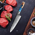 Hagetsu - Professional Damascus Chef Kitchen Knife Set SteelSensei