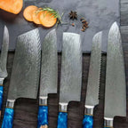 Hagetsu - Professional Damascus Chef Kitchen Knife Set SteelSensei