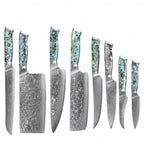 Masaru – 67-Layer Damascus Abalone Chef Knife Set