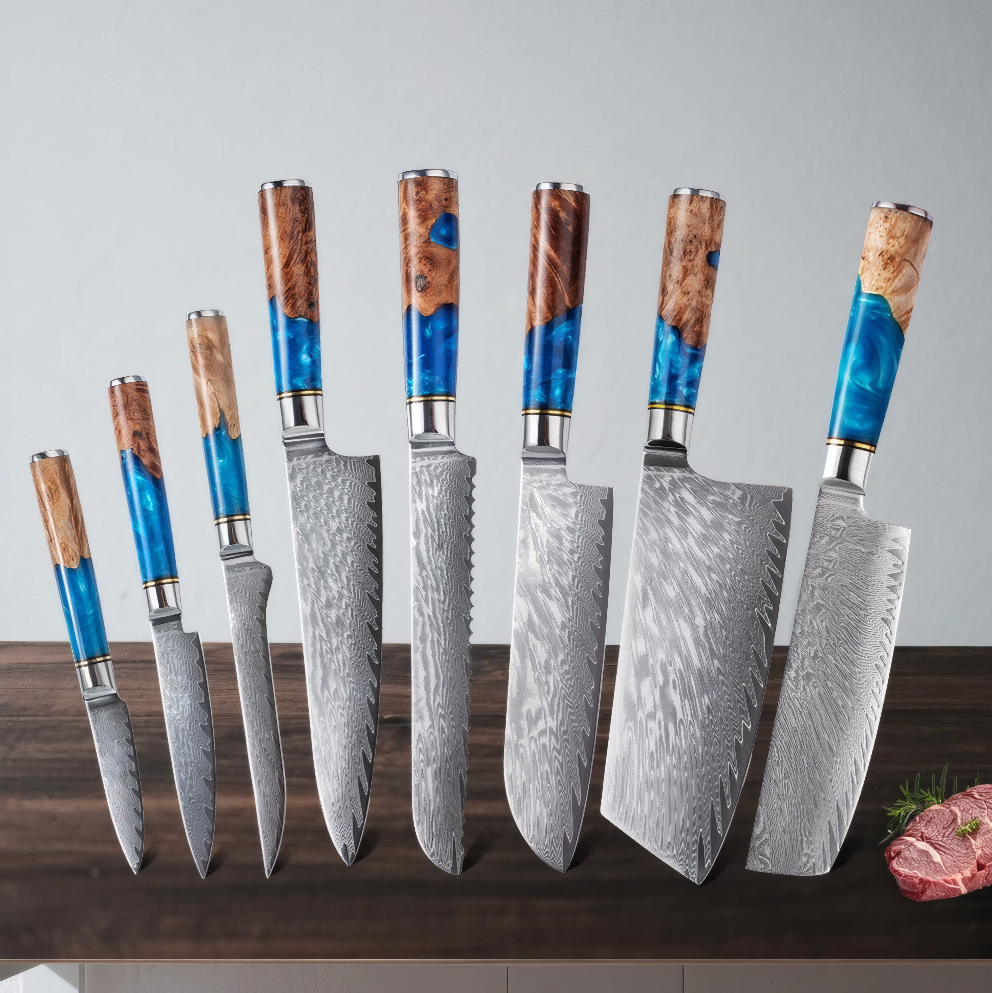Kyoto – Damascus Japanese Chef Knife Set