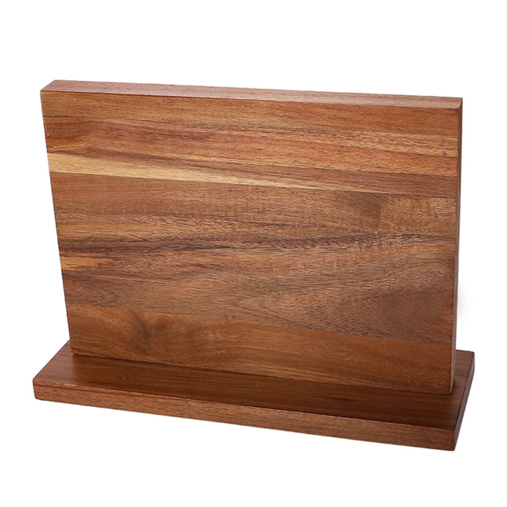 Double-Sided Magnetic Wooden Knife Block Stand