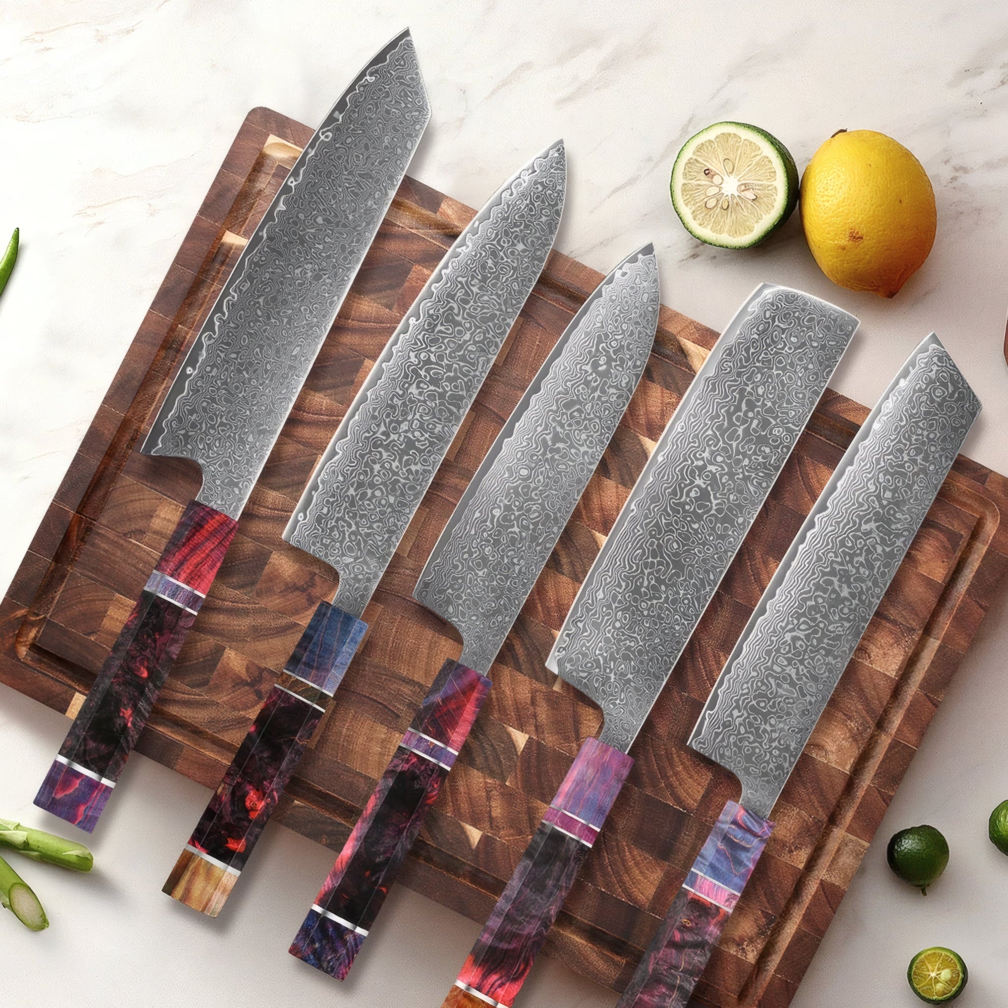 Kaito – VG10 Damascus Japanese Knife Set (1–5 Piece)