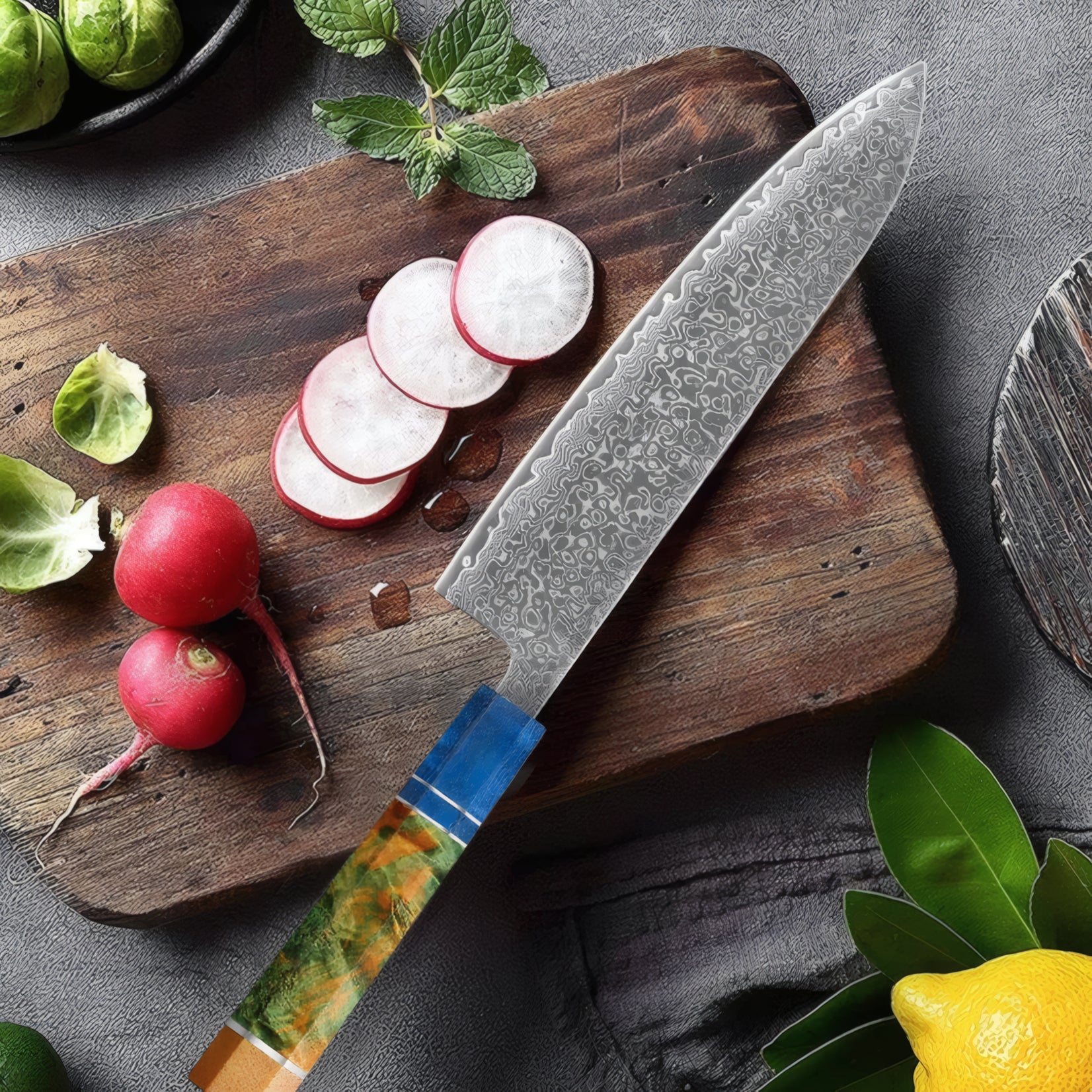 Takashi – Premium VG10 Damascus Kitchen Knife Set